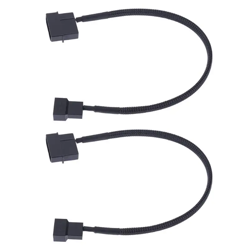 

2pcs Power Cable 27cm 12V 4pin IDE Molex to 1 Port 3Pin/4Pin Cooler Cooling Fan Splitter Power Cable Supply Plug for PC Fan