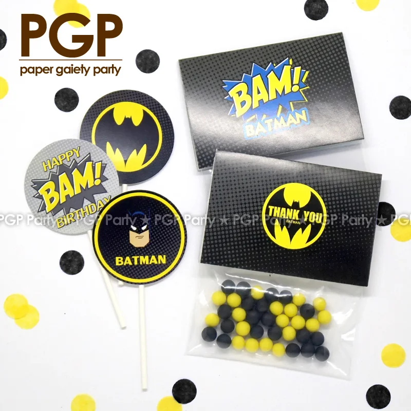 [PGP] супергерой конфеты коробка мешок торт Топпер Супермен Бэтмен Лига