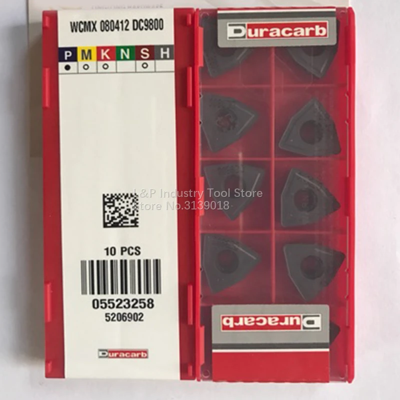 Новинка оригинальные твердосплавные вставки Duracard WCMX080412 DC9800 U для дрели WCMX 080412