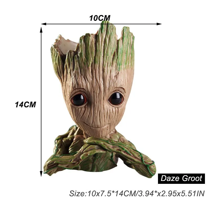 03 Горшечное растение украшение Groot кашпо горшок Galaxy Guardian Цветочная защита Q Версия Модель Дерево человек ребенок Groot украшение цветочный горшок - Цвет: 03
