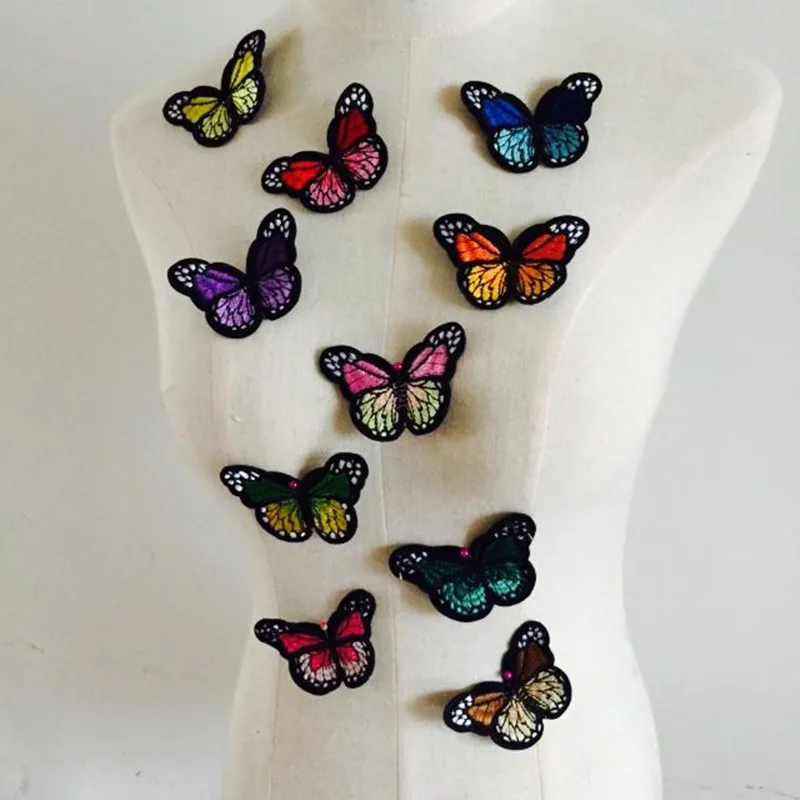 10 шт. Вышивка Бабочка нашивка значок вышивка ткань аппликация сделай сам|embroidery