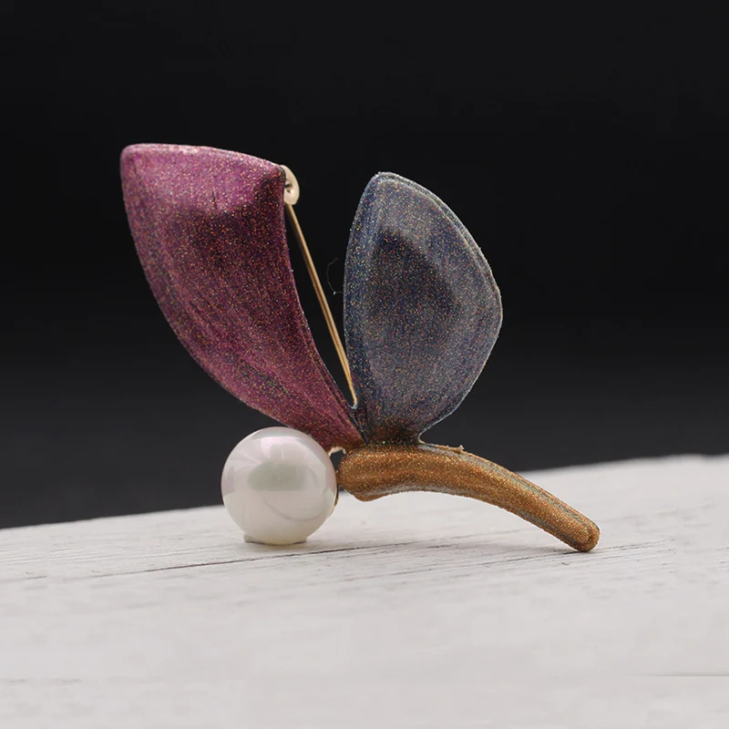 UALGL Fashion Insect With Pearl Brooch Colorful Butterfly Lapel Pins Brooches For Women Elegant Wedding Jewelry Bijouterie Femme | Украшения