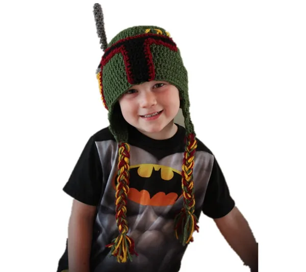 Вязаная Детская Шапочка для мальчиков. Вдохновленный крючком. Comic con реквизит