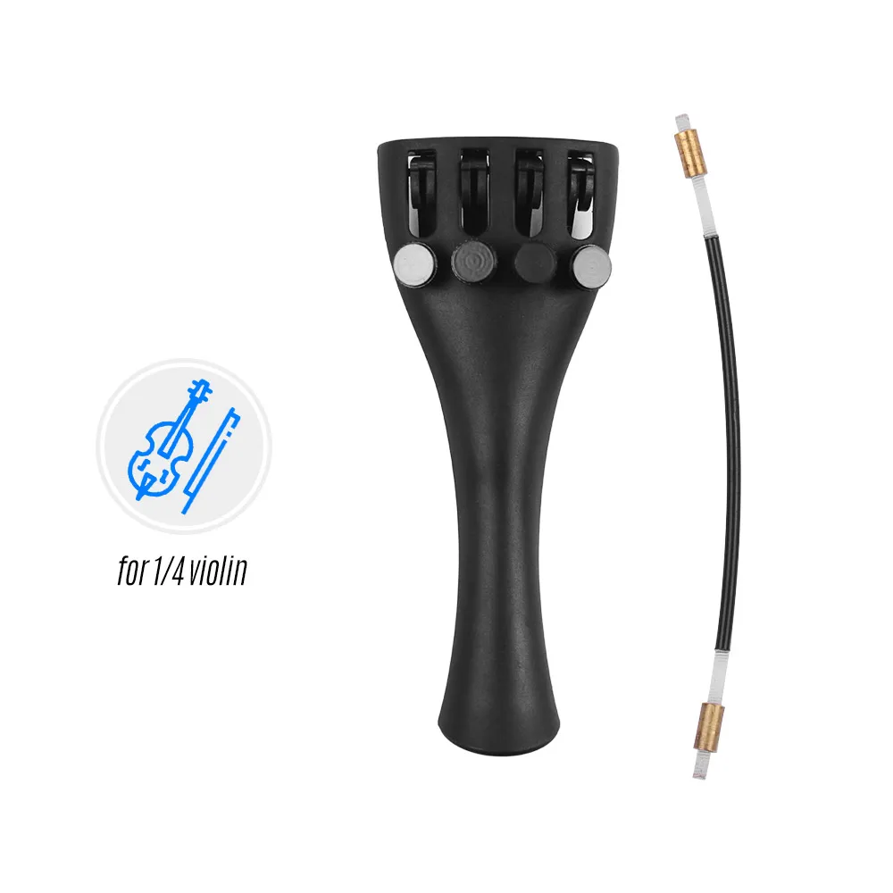 for 1 4 violin 3/4 4/4 скрипки из углеродного волокна Скрипка фрак с четырьмя тонкими тюнерами и хвостовиком Gut шнур оркестровые струны запчасти комплект - Цвет: for 1 4 violin