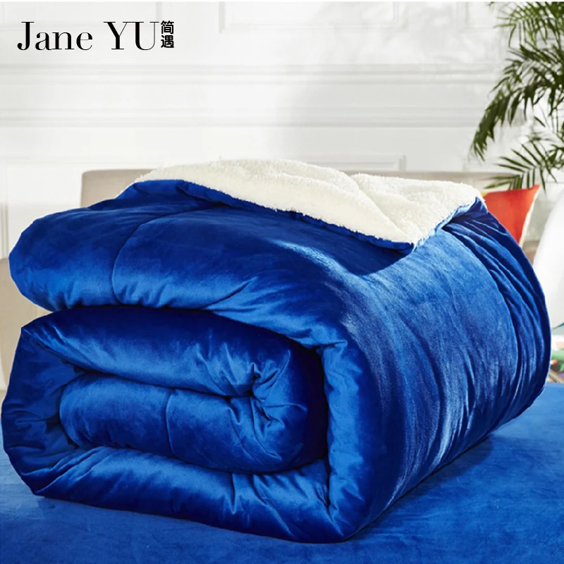 JaneYU 2019 CamoFleece одеяло зимнее doona edredon толстое пододеяльник постельное покрывало из