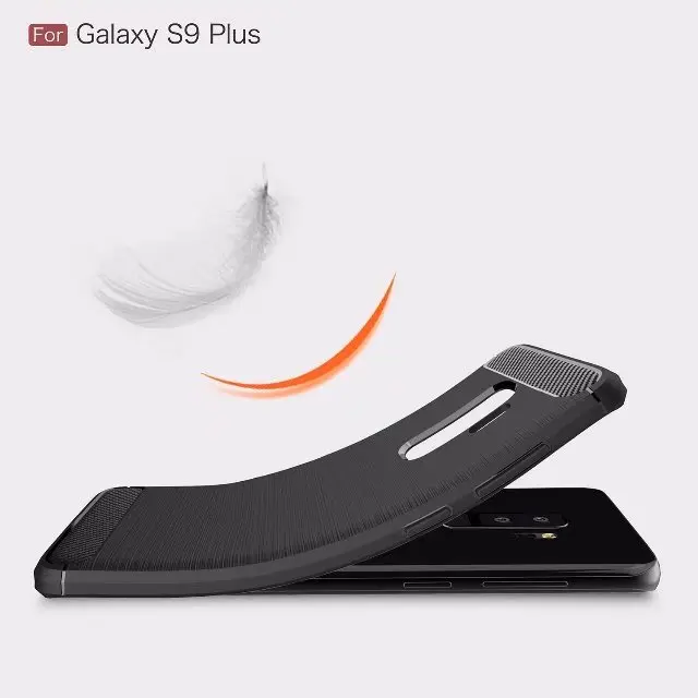 Матовый тонкий чехол из углеродного волокна для Samsung Galaxy S9 прочный защитный ТПУ с