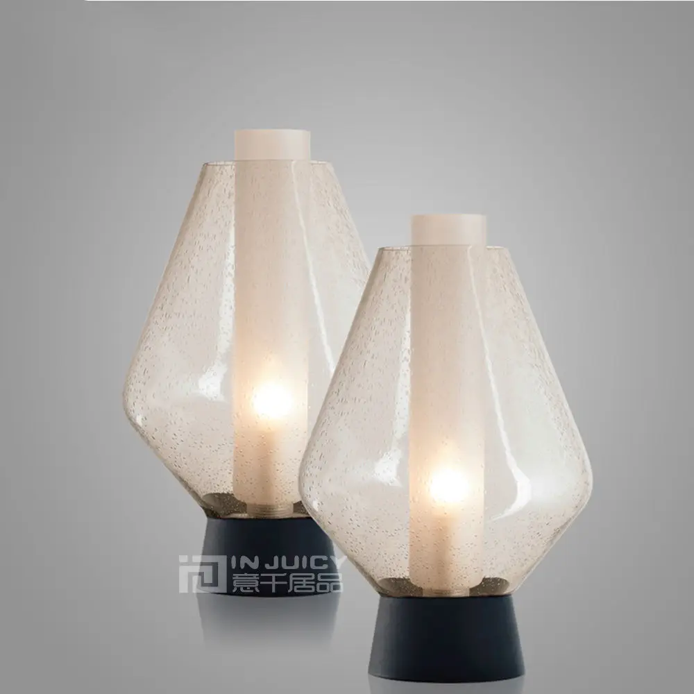 3 вида цветов Американский Сельский E14 LED стекло спальня Ресторан настольная