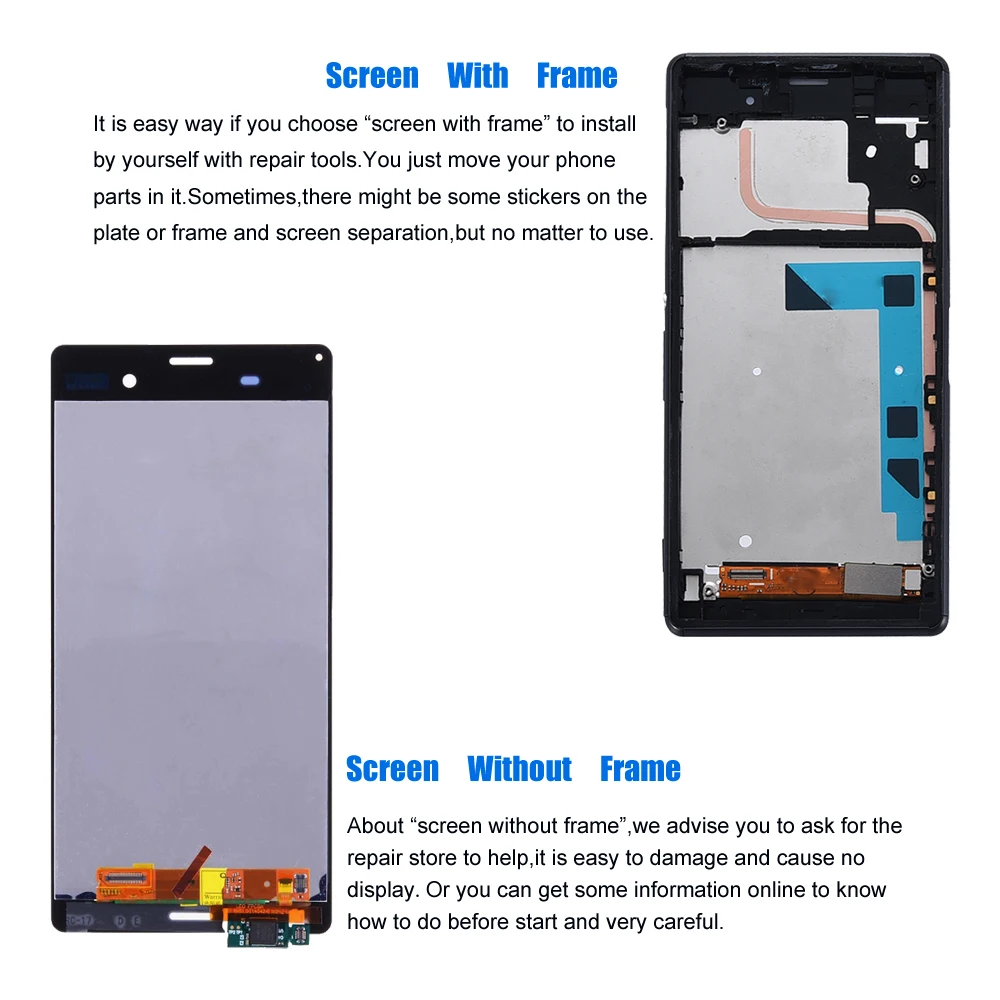 5.2 '' For SONY Xperia Z3 LCD Display Touch Screen D6603 D6616 D6653 Replacement for dual D6633 D6683 | Мобильные телефоны