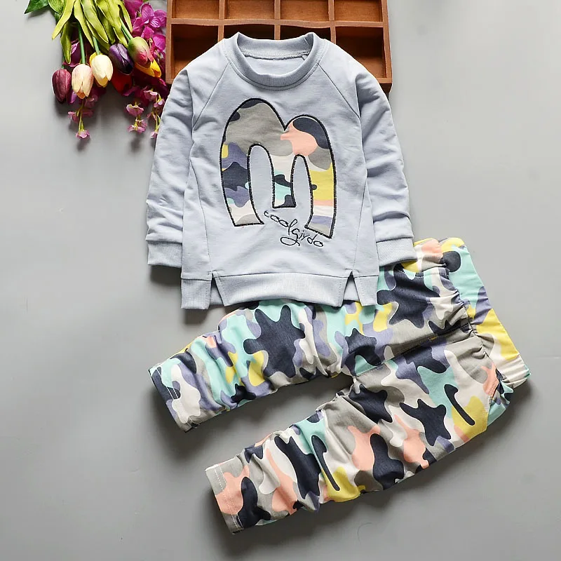 Boys Autumn Clothes Set Baby Cotton Letter Outfits Children tshirt + pants Tracksuit Kids Spring Long Sleeve First year Clothing