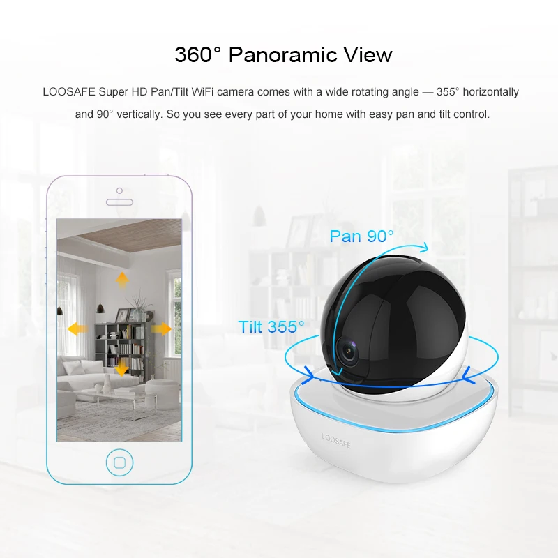 LOOSAFE Крытый безопасности 1080P IP Камера Беспроводной Камеры Скрытого