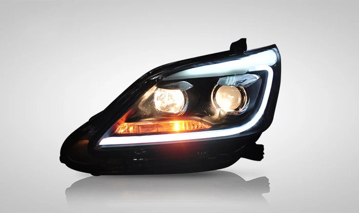 

2PCS for Toyota INNOVA CAR Lights Headlights Assembly hid bi-xenon lens LED DRL light amber turn light