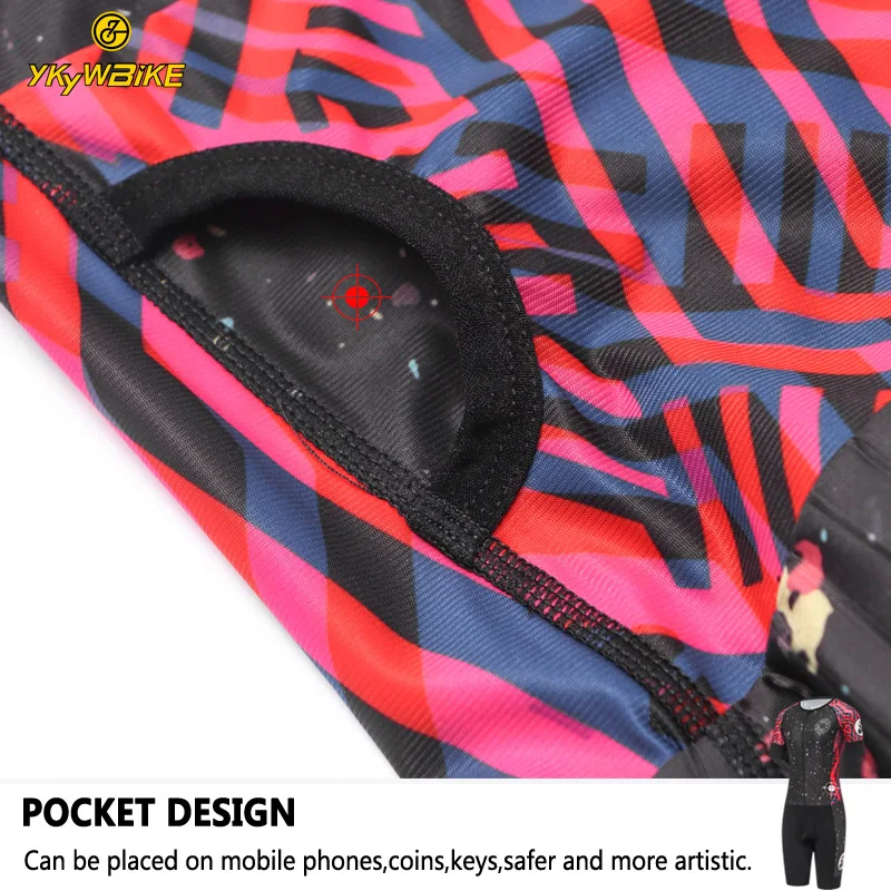 YKYWBIKE 2019 Женская одежда для велоспорта Pro Team триатлон костюм Skinsuit короткий рукав MTB