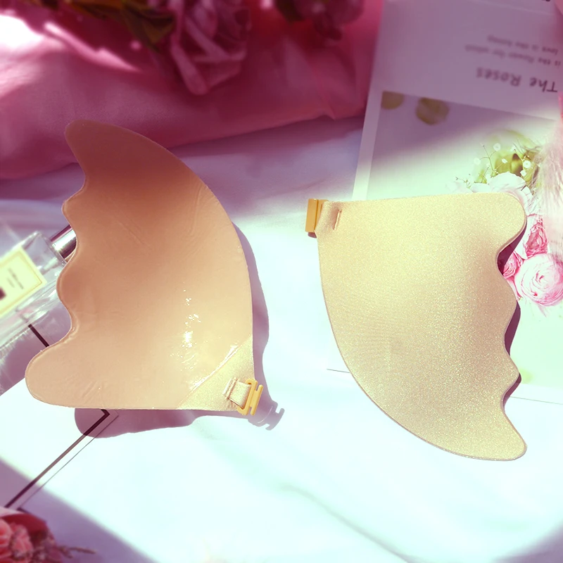 Butterfly Wing Women Self Adhesive Strapless Bandage Stick Gel Silicone Push Up Invisible Bra