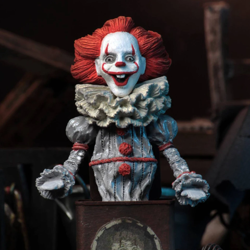 Экшн фигурка Tronzo NECA IT 2017 Deluxe набор аксессуаров из фильма ужасы Pennywise ПВХ модель