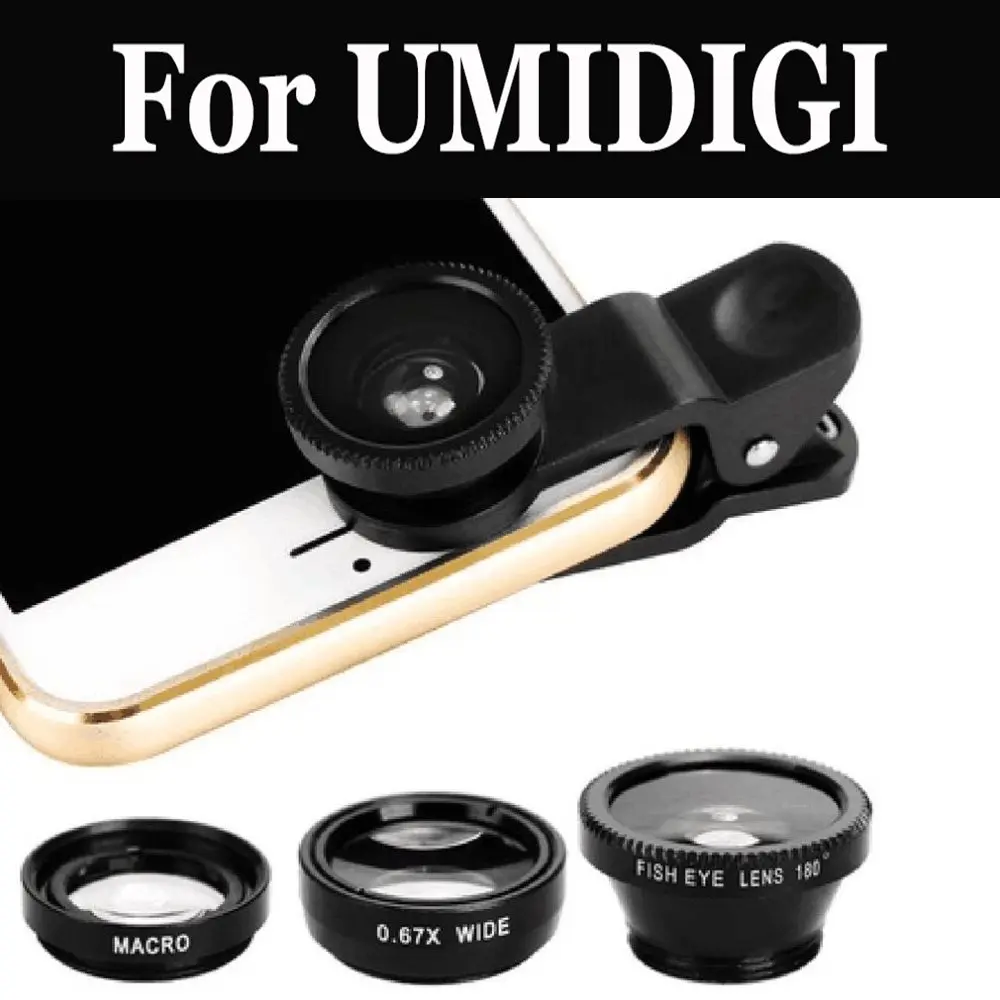 Объектив рыбий глаз для телефона 3 в 1 широкоугольный зажим смартфона UMIDIGI G C Note 2