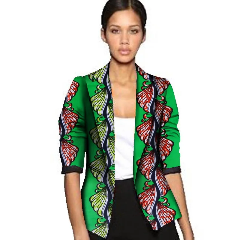 Африканская Одежда Для Женщин Дашики под горло воротник короткий костюм в