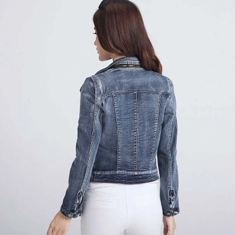 ВИНТАЖНАЯ ДЖИНСОВАЯ КУРТКА Ms Slim Fit джинсовая куртка с длинными рукавами на молнии