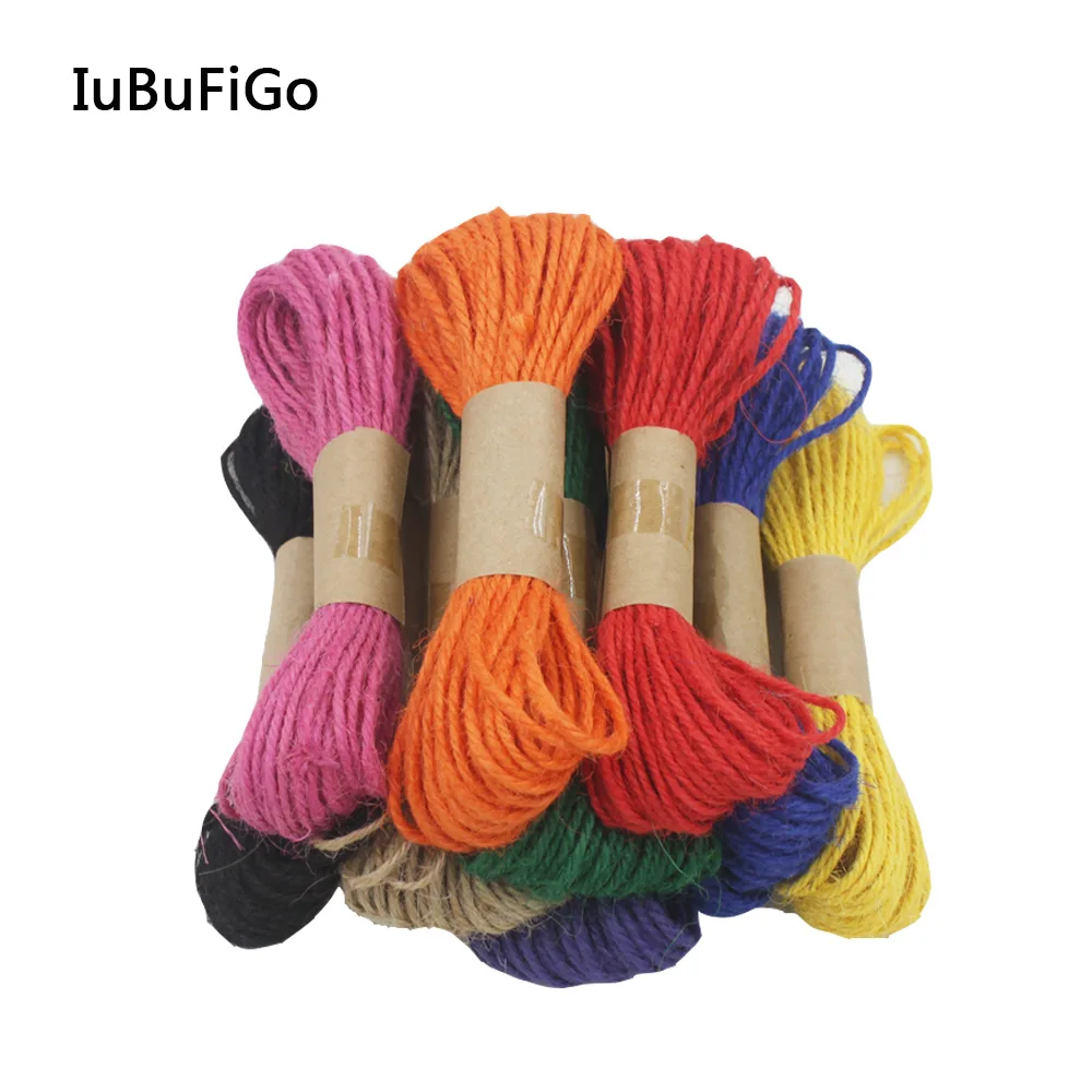 [IuBuFiGo] DIY цветные джутовые шпагаты веревочная лента резьба для упаковки подарков