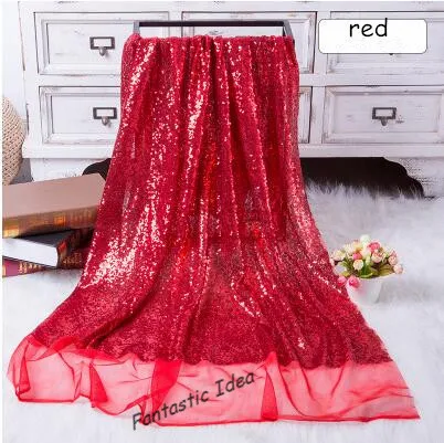 red 130x50 см DIY 3 мм блестка блестящая золотая, серебряная, блестящая ткань для одежды сценические вечерние свадебные украшения для дома - Цвет: red