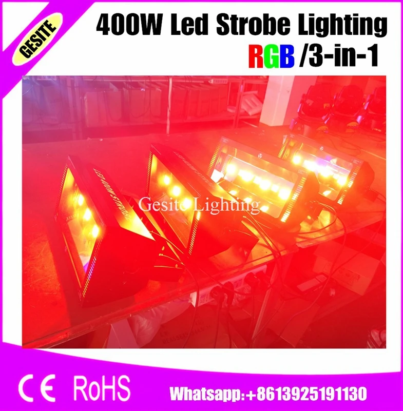 Новинка 400 Вт светодиодный RGB стробоскосветильник DMX512/Master-Slave/Auto/Sound Active Control