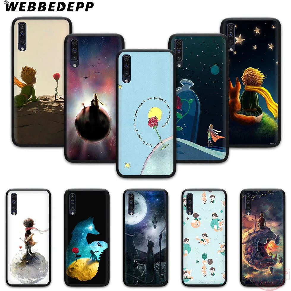 WEBBEDEPP Little prince rose fox Soft Case for Samsung A3 5 6 7 8 9 J6 A10 A20 A30 A40 A50 A60 A70 S M10 M20 M30 M40 |
