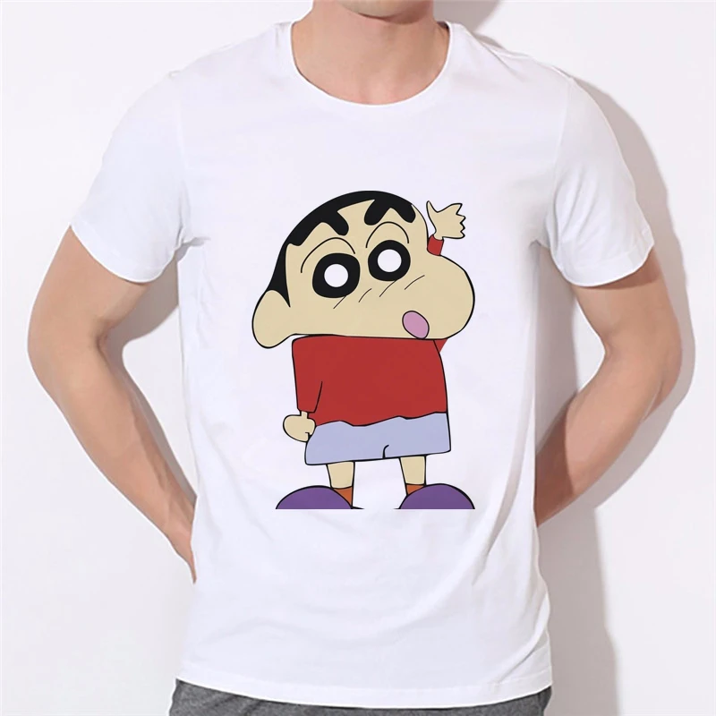 2020 летний мужской топ забавная футболка милая мультяшная Crayon Shin Chan and dog топы в