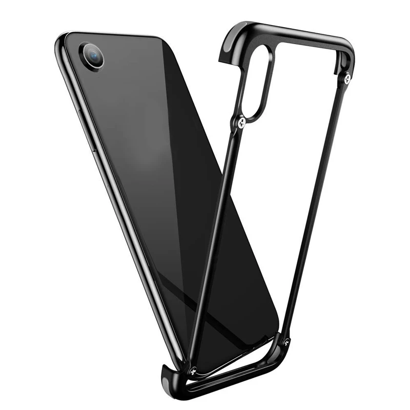 Металлический Utral-Thin Corver бампер чехол для iPhone XR, Простой деловой стиль с выемкой дизайн и силиконовая подушка безопасности