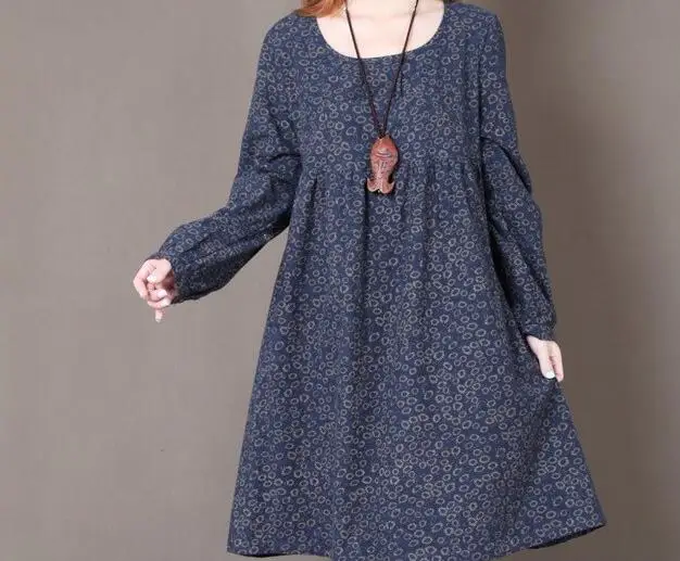 Цветочное платье для беременных с длинным рукавом - Цена: 364,03 - 468,26 руб.