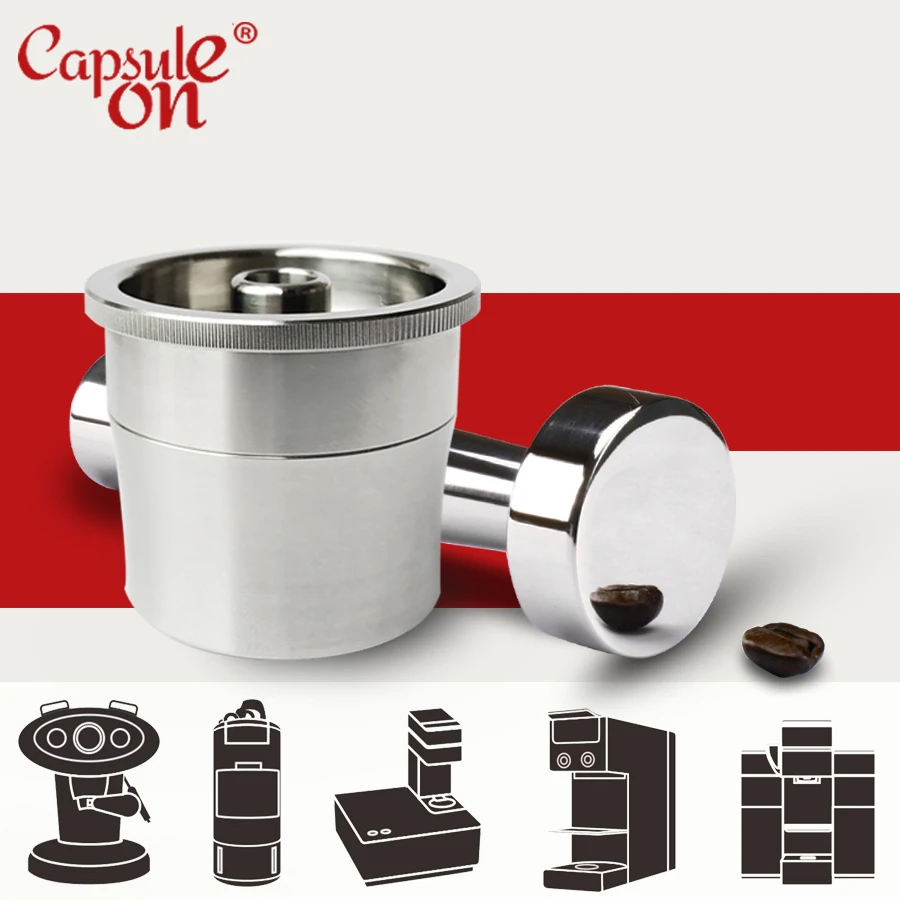Capsulone/Совместимость с illy Кофеварка/нержавеющая сталь металл пополняемая многоразовая капсула подходит для illy кафе капсулы