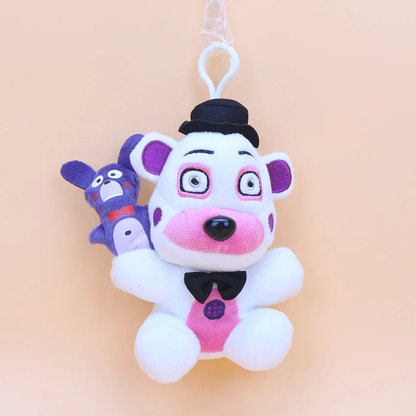 14 см плюшевые игрушки кукла кулон пять ночей у Фредди 4 FNAF мангл Фокси медведь Фредди Бонни и Чика плюшевые брелки фигурка игрушки - Цвет: funtimefreddy 14cm