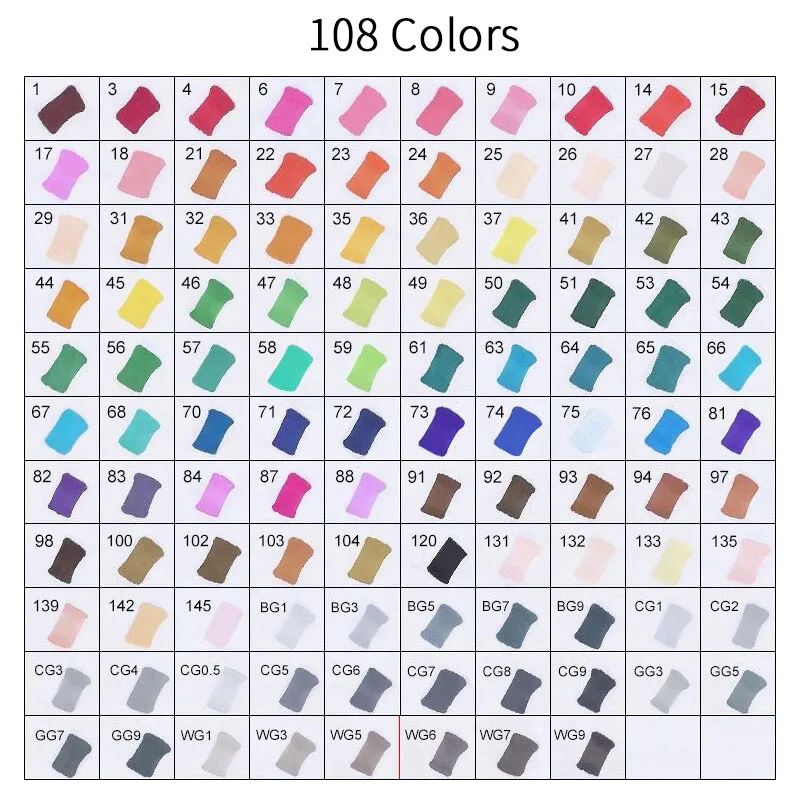 108COLORS TOUCHFIVE 30/40/60/80/108/168 Цвета художественные Маркеры Ручка спиртовые маркеры двойная голова манга ручки для рисования художественные принадлежности - Цвет: 108COLORS
