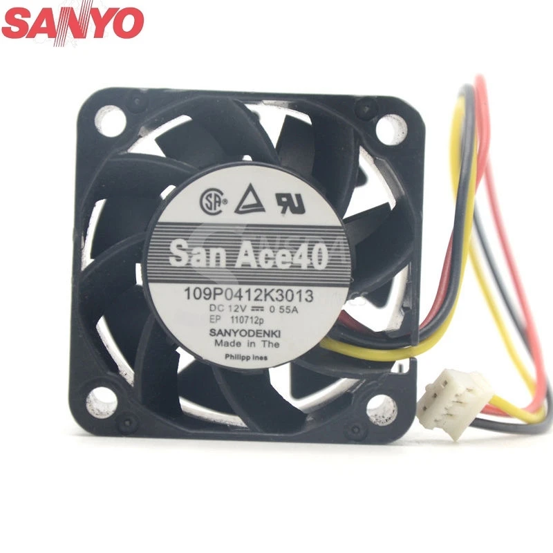 Вентилятор охлаждения для Sanyo 109P0412K3013 4 см 1U 4028 12 В 0.55A 40*40*28 мм|server linux|fan ampfan heart |