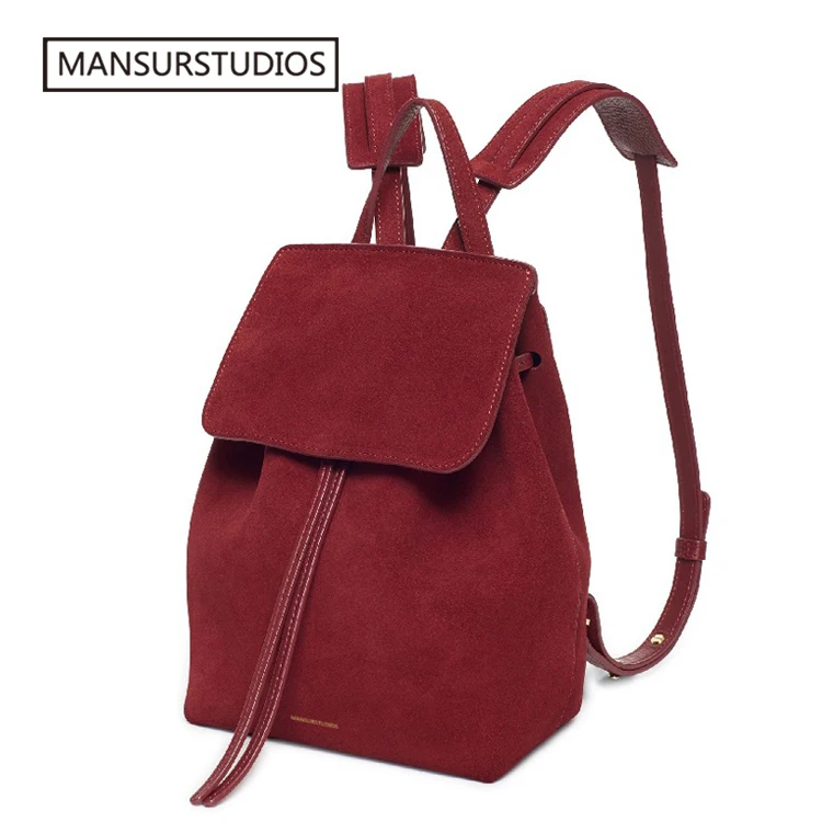 Mansurstudio женский рюкзак из искусственной замши, Женский замшевый рюкзак, кожаный школьный рюкзак для девочек