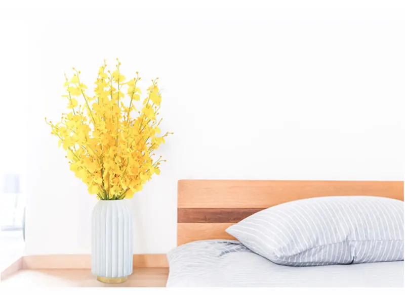 5 шт. 1 м желтый Oncidium Искусственные цветы розовый фиолетовый Шелковый Искусственный цветок Орхидея Cymbidium домашний Декор украшение стола