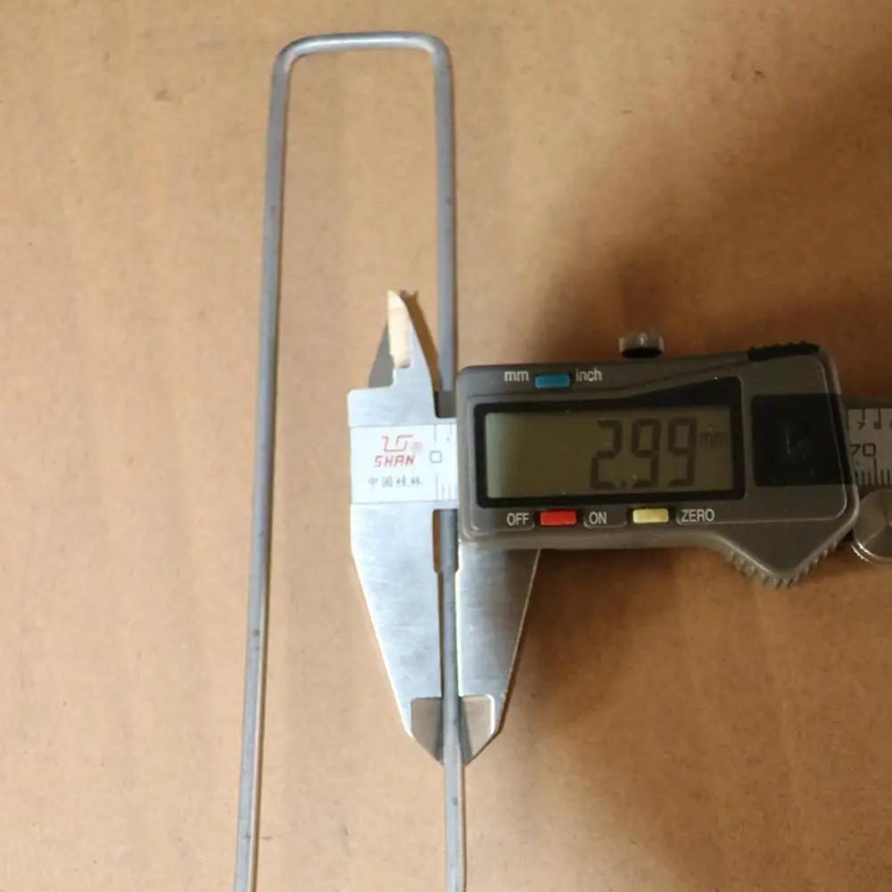 50 шт./компл. 150x3 мм сад пейзаж скобы из оцинкованной рифленой защитные колышки U-образный ставки шпильки толстый устойчивая к ржавчине