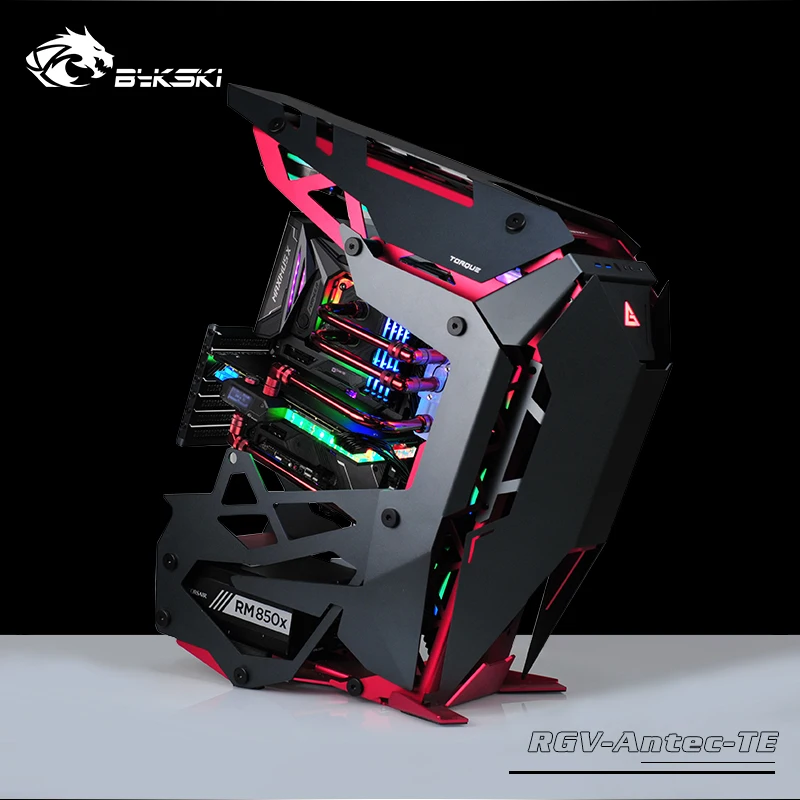 Bykski резервуар для воды для Antec с крутящим моментом чехол для компьютера, прозрачная доска для водного пути, водоохлаждающий прямоугольный резервуар, RGV-Antec-TE