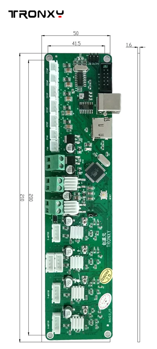 Бесплатная доставка материнская плата Melzi 2 0 1284 P Control DE Reprap для 3d принтера tronxy