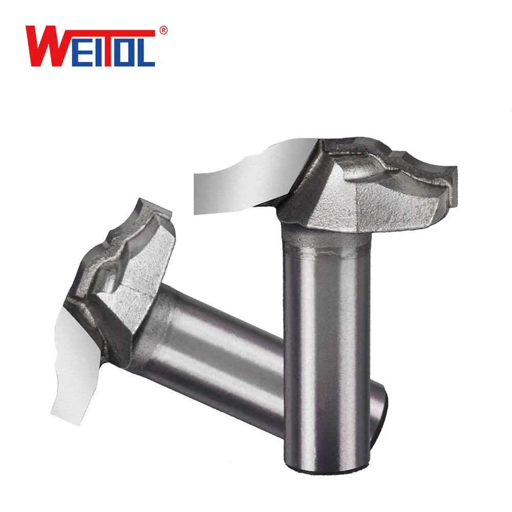 WeiTol 1 шт. 1/2 &quotхвостовик фрезы для деревообработки инструменты две флейты фреза
