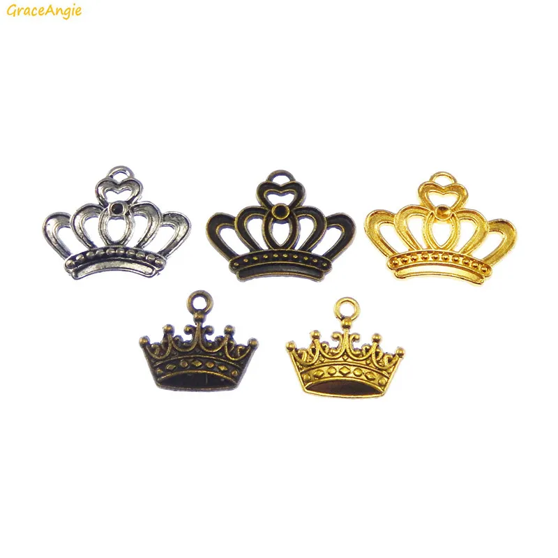 12 шт. металлические подвески в форме королевской короны|diy pendant|charming accessorypendants crafts