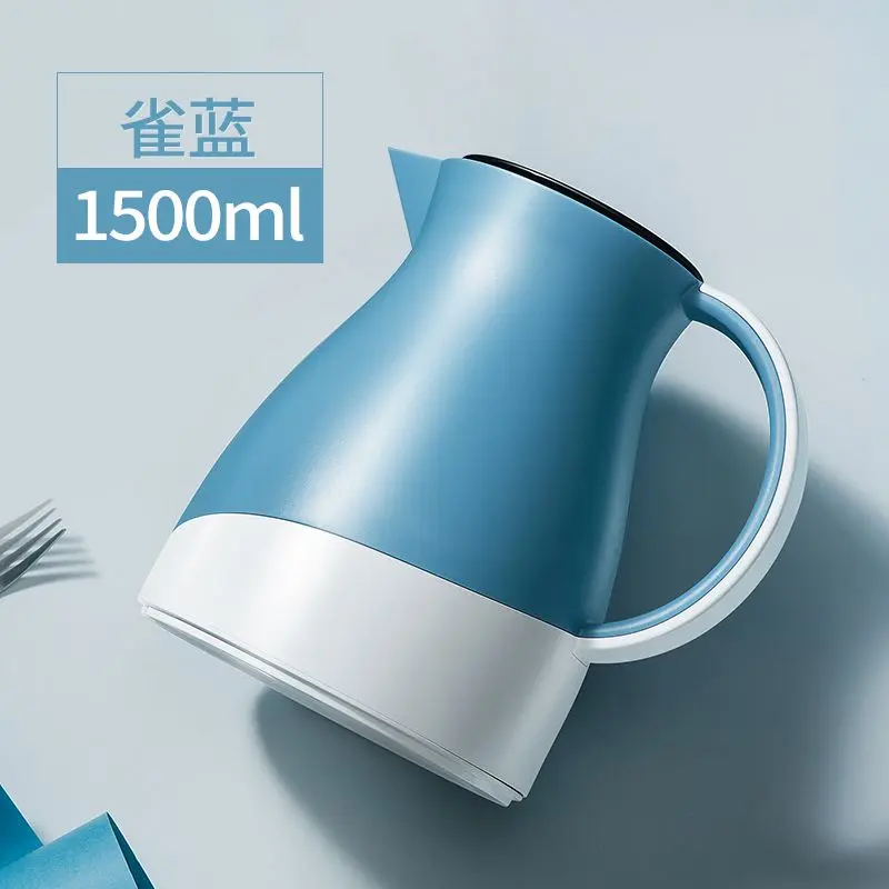 1.5L blue jug 1.5L Большой Термос Горшок стекло внутренний бак контейнер для воды кофе чай кувшин Бытовая изоляция вакуумных колб чайник BPA бесплатно - Цвет: 1.5L blue jug