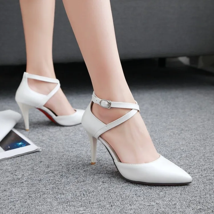 Женские туфли лодочки на высоком каблуке тонкие с острым закрытым носком и