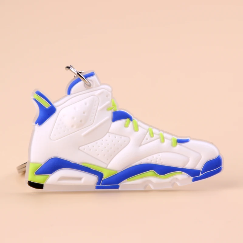 Picture Color03 Брелок Новые экзотические мини Jordan 6 Ретро обуви ключевая цепь Для мужчин и Для женщин детские подарочные брелки на баскетбольных кроссовок ключ держатель Porte Clef - Цвет: Picture Color03