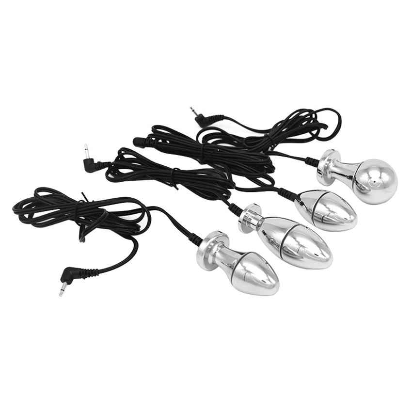 Stainless Steel Anal Plug Electric Butt Shock Toy Accessories Men's Prostate Massager Vaginal Couple Sex |