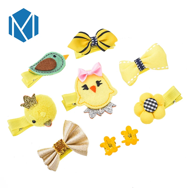 9pcs NewBaby Girls Bow Hair Clips Set Gift Headwear Safety Crown Barrettes Flower Kids Accessories barrette cheveux fille | Аксессуары