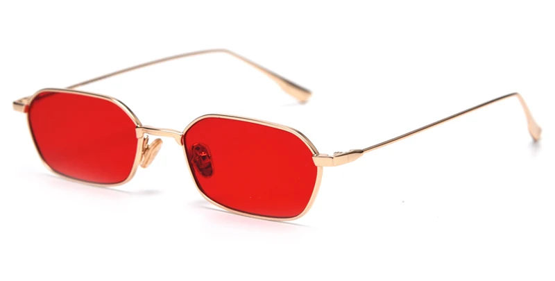 gold with red Peekaboo Ретро Разноцветные солнцезащитные очки для женщин цвет желтый, синий; размеры 34-43 красочные Защита от солнца очки женский подарок украшение Вечерние - Цвет линз: gold with red