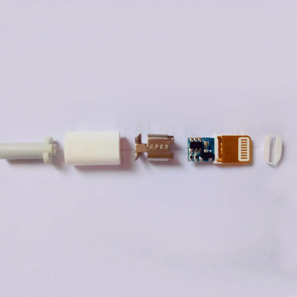 2 комплекта для iphone 5/6/6s/7 быстрая зарядка Lightning позолоченный штекер с корпусом 5 в