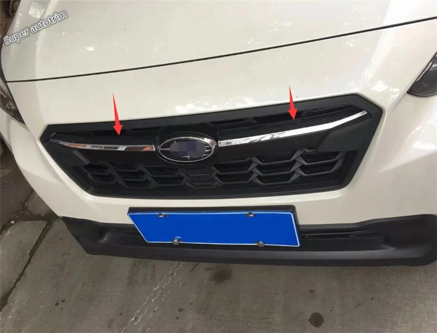 Накладки на переднюю решетку радиатора для Subaru XV Crosstrek 2017 2018 2019 2020 ABS|Хромирование|