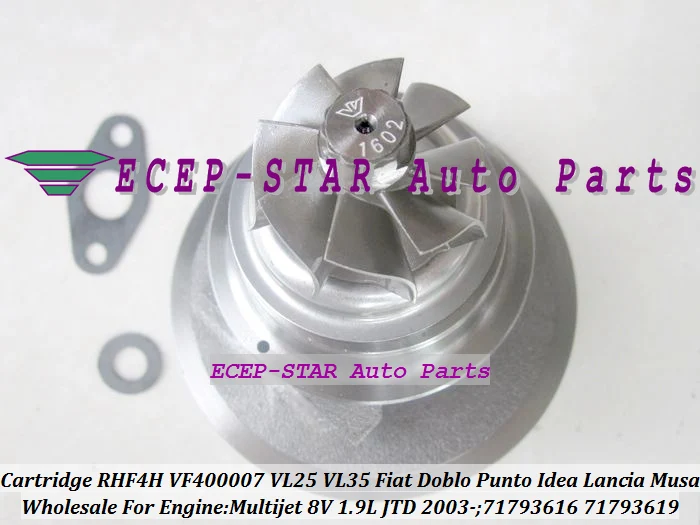 Бесплатная доставка турбокартридж CHRA RHF4H VF400007 VL25 VL35 71793616 71793619 для FIAT Doblo Punto 2 Idea