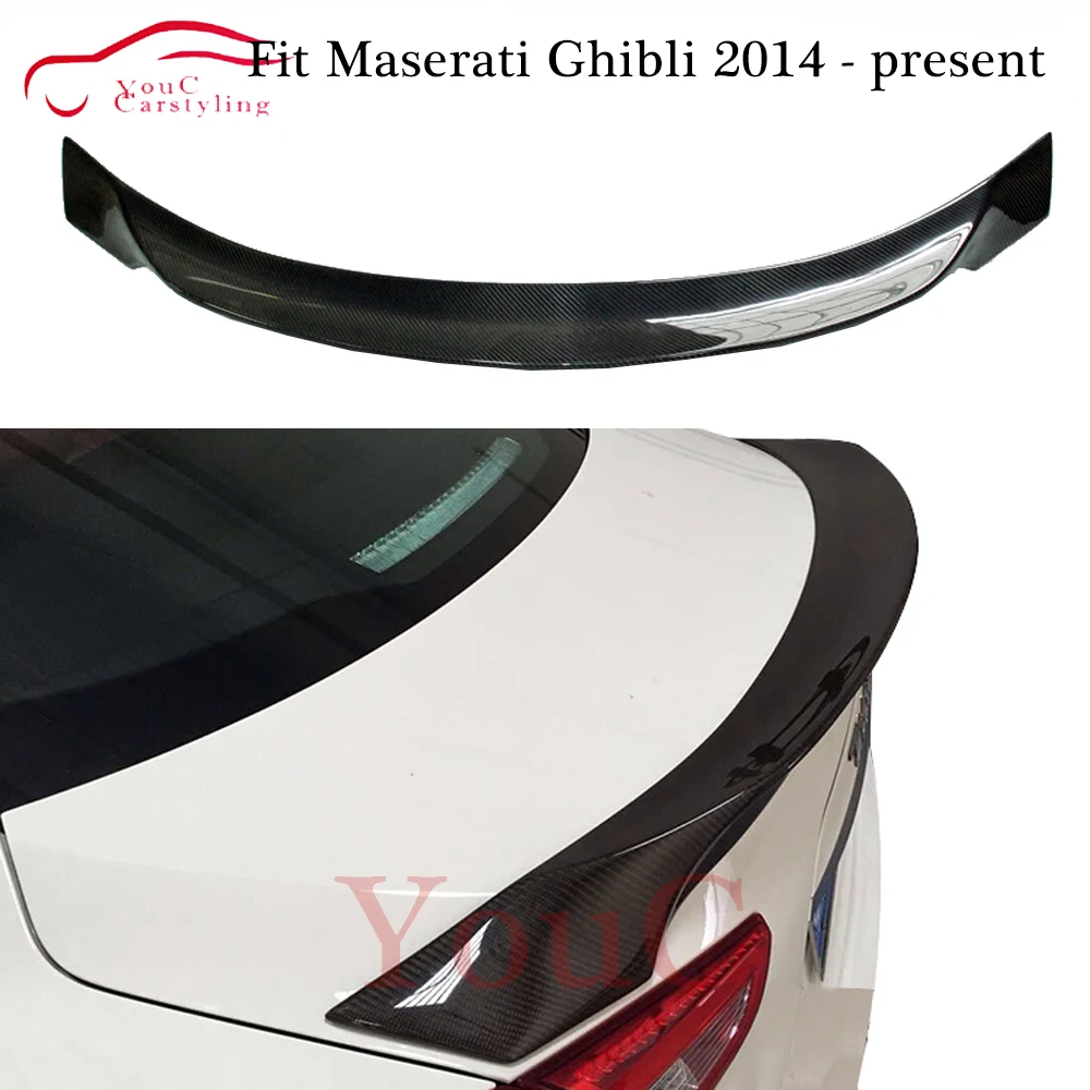 Для Maserati Ghibli задний спойлер из углеродного волокна багажник Boot губ ASPEC стиль