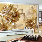 Фотообои 3D в европейском стиле с резьбой по нефриту, обои для гостиной, ТВ, дивана